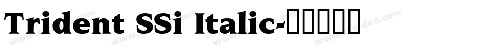 Trident SSi Italic字体转换